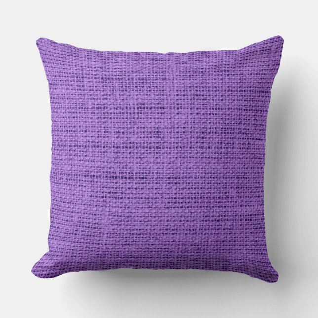 Amethyst-Leinenuntergrund Kissen (Vorderseite)