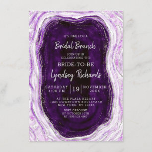Amethyst Lila Agate Geode Bridal Brunch Dusche Einladung