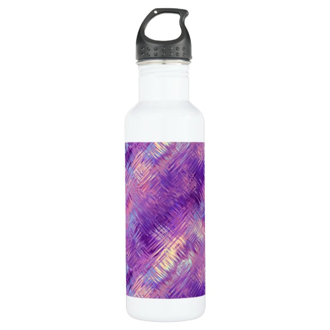 Amethyst Lila Crystal Gel Textur Edelstahlflasche (Vorderseite)