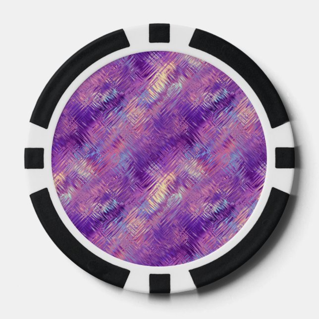 Amethyst Lila Crystal Gel Textur Pokerchips (Vorderseite)