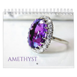 Amethyst Lila Gemstone Crystal Ästhetik Kalender
