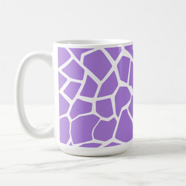 Amethyst lila Giraffen-Tierdruck Tasse (Links)