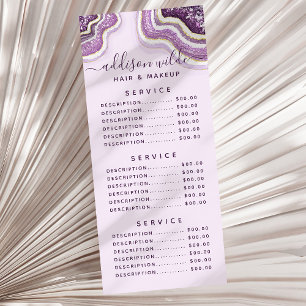 Amethyst Lila Glitter-Achat-Geode Luxus Chic Werbekarte