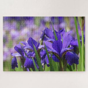 Amethyst Lila Irises Bloral Garden Puzzle