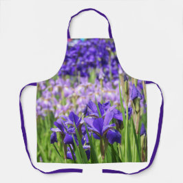 Amethyst Lila Irises Garden Schürze