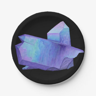 Amethyst lila Kristallengelsaura-Quarz geode Pappteller
