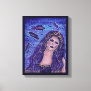 Amethyst lila Meerjungenkunst von Renee L. Lavoie Leinwanddruck
