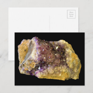 Amethyst Lila Mineral Rock Nature Fotografy Postkarte