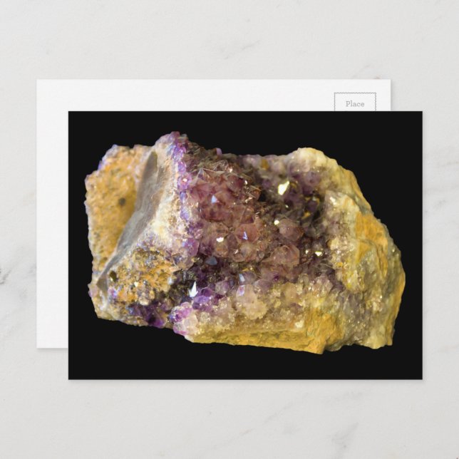 Amethyst Lila Mineral Rock Nature Fotografy Postkarte (Vorne/Hinten)