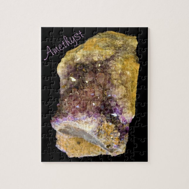 Amethyst Lila Mineral Rock Nature Fotografy Puzzle (Vertikal)