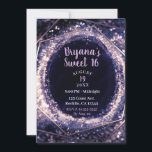 Amethyst Lila Modernes Abstraktes Glam Sweet 16 Einladung<br><div class="desc">Anpassen für jedes Ereignis.</div>