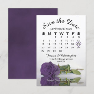 Amethyst Lila Rose Eleganter Hochzeitskalender Save The Date