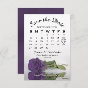 Amethyst Lila Rose Eleganter Hochzeitskalender Save The Date
