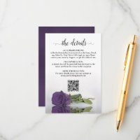 Amethyst Lila Rose Hochzeitdetails QR-Code