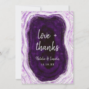 Amethyst Lila & Silver Wedding Liebe und Danke