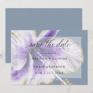 Amethyst Lila tropische Blume Wasserfarbe Rett Save The Date