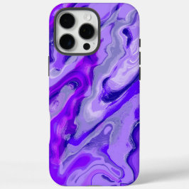 Amethyst Lila Violet Farbiger Abstrakter Marmor iPhone 16 Pro Max Hülle