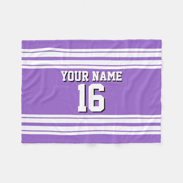 Amethyst Lila Whisky Team Jersey Name Fleecedecke (Vorderseite (Horizontal))