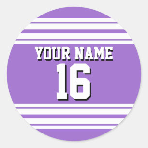 Amethyst Lila Whisky Team Jersey Name Runder Aufkleber