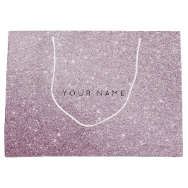 Amethyst Lila White Plum Glitzer Gefallen Geschenk Große Geschenktüte