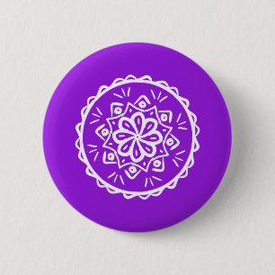 Amethyst Mandala Button