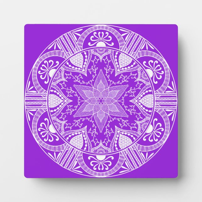 Amethyst Mandala Fotoplatte (Vorderseite)