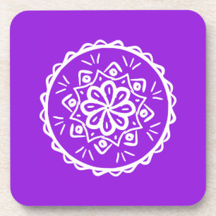Amethyst Mandala Getränkeuntersetzer