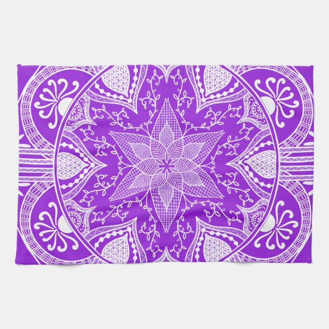 Amethyst Mandala Handtuch (Horizontal)