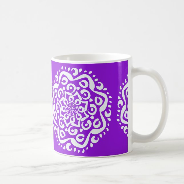 Amethyst Mandala Kaffeetasse (Rechts)