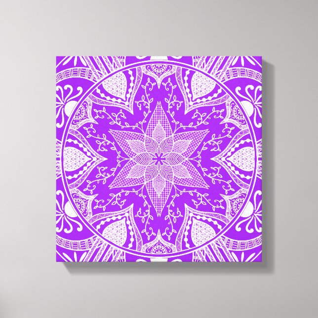 Amethyst Mandala Leinwanddruck (Vorderseite)