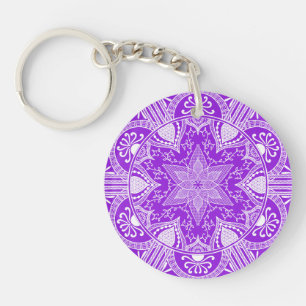 Amethyst Mandala Schlüsselanhänger