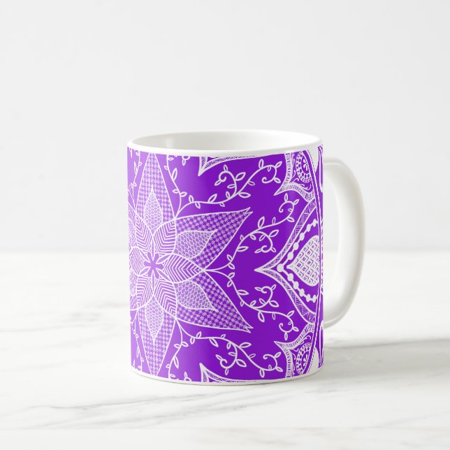 Amethyst Mandala Tasse (VorderseiteRechts)