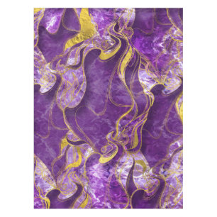 Amethyst mit Gold gemarmorter Beschaffenheit Tischdecke