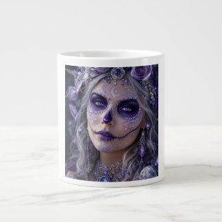 Amethyst-Mond-Calavera – Lila Tag der Toten Jumbo-Tasse