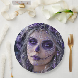 Amethyst Moon Calavera – Purple Day of the Dead Pappteller