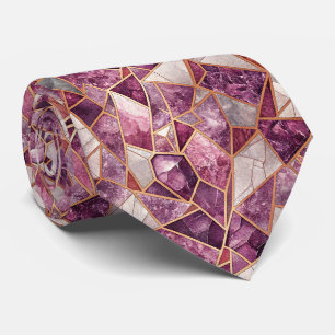 Amethyst-Mosaik – Gebrochenes Glas - Lila Krawatte
