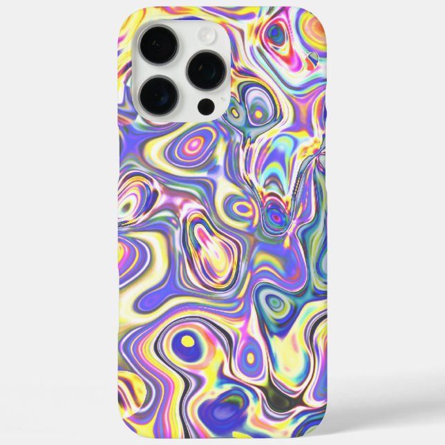 Amethyst Multicolor Amoeba Muster Case-Mate iPhone Hülle (Rückseite)