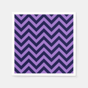 Amethyst, Navy Blue Large Zickzack ZigZag Muster Serviette