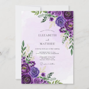 Amethyst Opulente Frühlingshochzeit Einladung