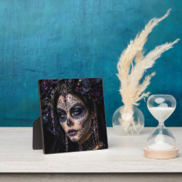 Amethyst Orchid Calavera – Gothic Sugar Skull Fotoplatte
