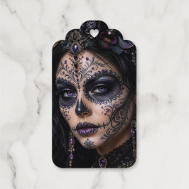 Amethyst Orchid Calavera – Gothic Sugar Skull Geschenkanhänger