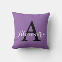 Amethyst Orchid Pale Lila Solid Color Monogramm