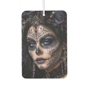 Amethyst-Orchidee Calavera – Gothic Zucker-Schädel Autolufterfrischer