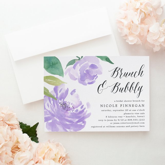 Amethyst Peony | Brautparty Brunch Einladung (Von Creator hochgeladen)