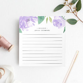 Amethyst Peony | Personalisiert Linde Notizblock
