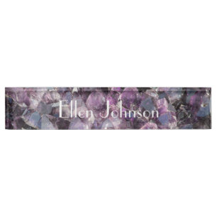 Amethyst Personalizable Namensplakette