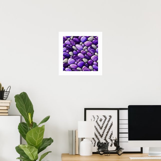 Amethyst-Pflastersteine Poster (Heimbüro)