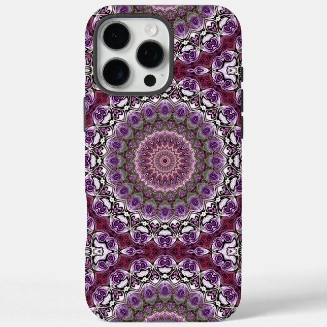 Amethyst Pink Kaleidoscope Mandala Pattern Case-Mate iPhone Hülle (Rückseite)