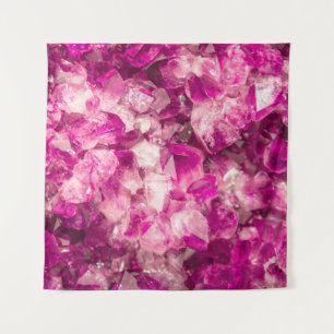 Amethyst-Pink-Kristall nahtlose Textur. Wandteppich
