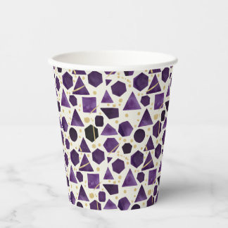 Amethyst-Prismen-Mosaik Pappbecher